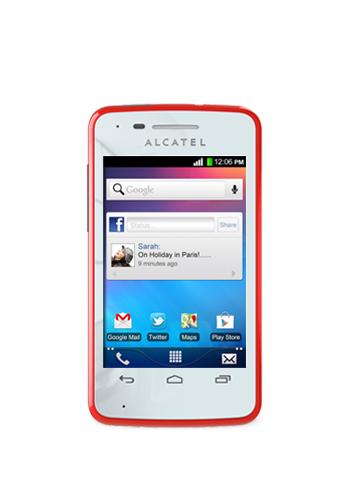 Alcatel One Touch T'Pop White Red