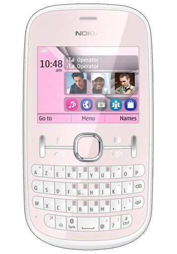 Nokia Asha 200 Light Pink AZERTY